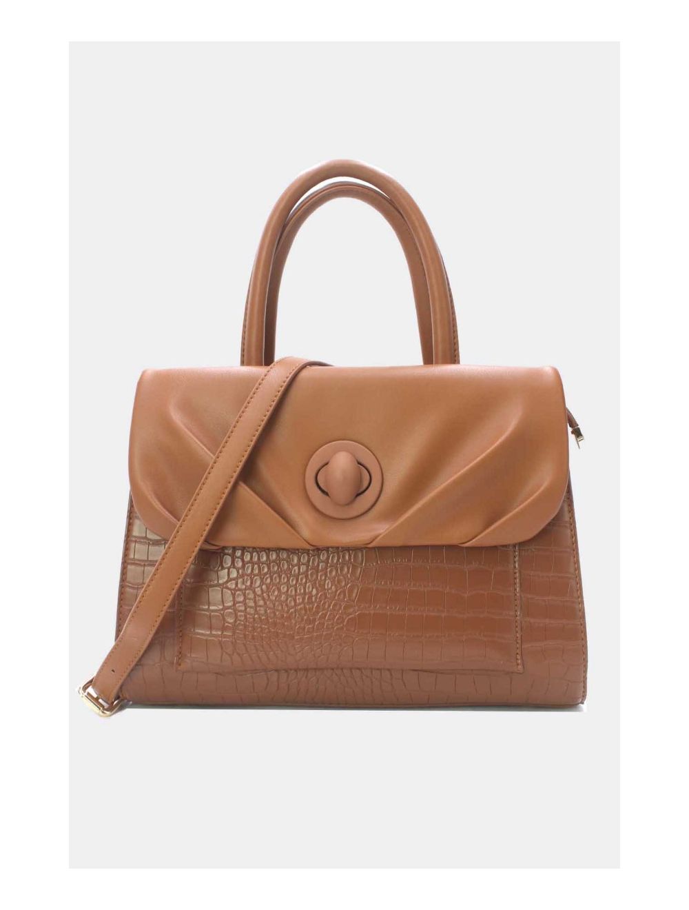 Tom&eva Sac à Main Effet Python Chic Et Vintage 24B-5898-Marron