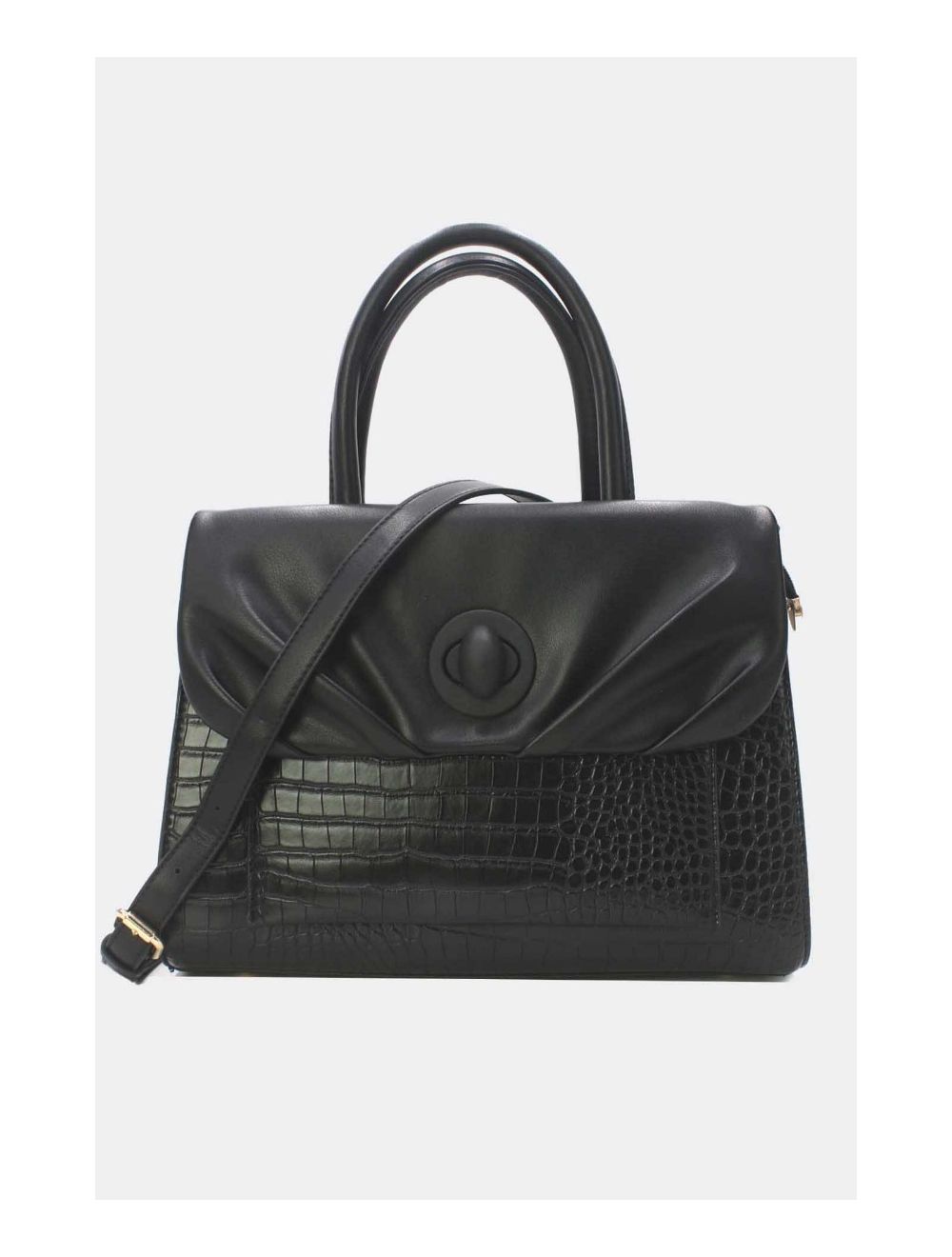 Tom&eva Sac à Main Effet Python Chic Et Vintage 24B-5898-Noir