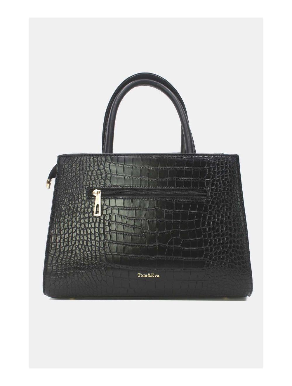 Tom&eva Sac à Main Effet Python Chic Et Vintage 24B-5898-Noir