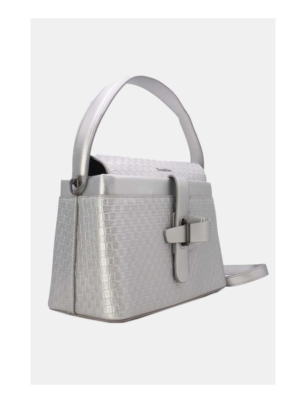 Tom&eva Sac à Main Effet Tissus Tressé 24B-6125-Argent