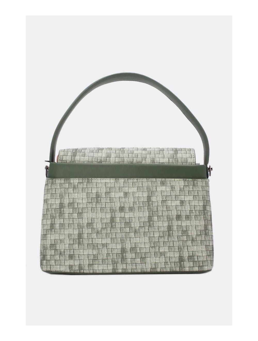 Tom&eva Sac à Main Effet Tissus Tressé 24B-6125-Vert