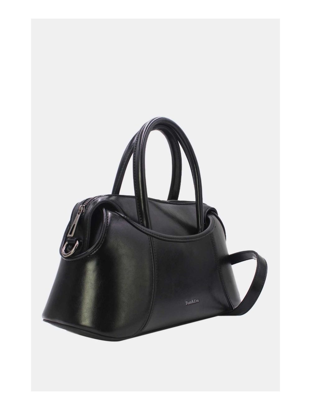 tom&eva Sac à Main Effet Vernis Style Vintage-24B-6090-Noir