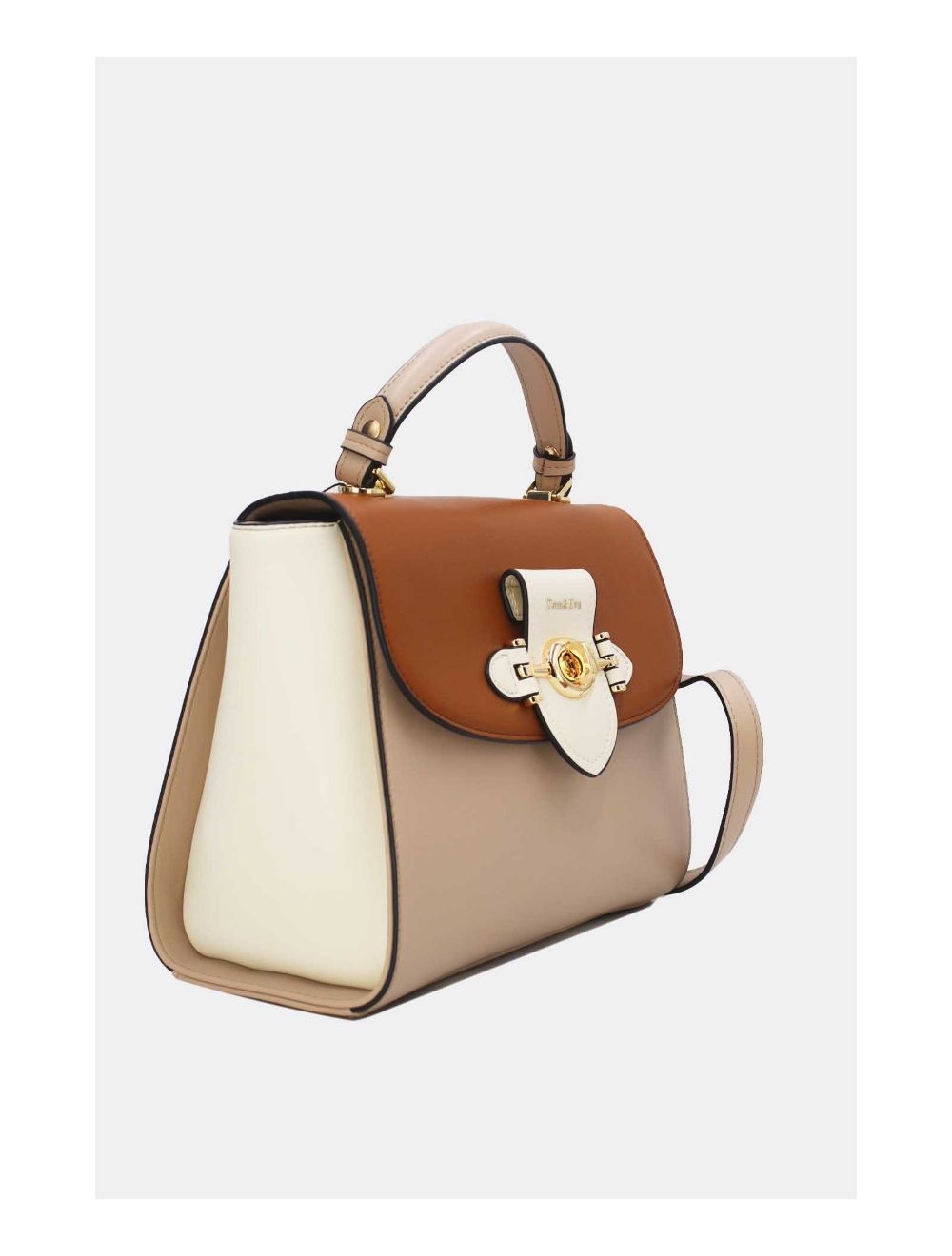 Tom&eva Sac à Main Élégant Tricolors RÉASSORT-24B-5895-Apricot