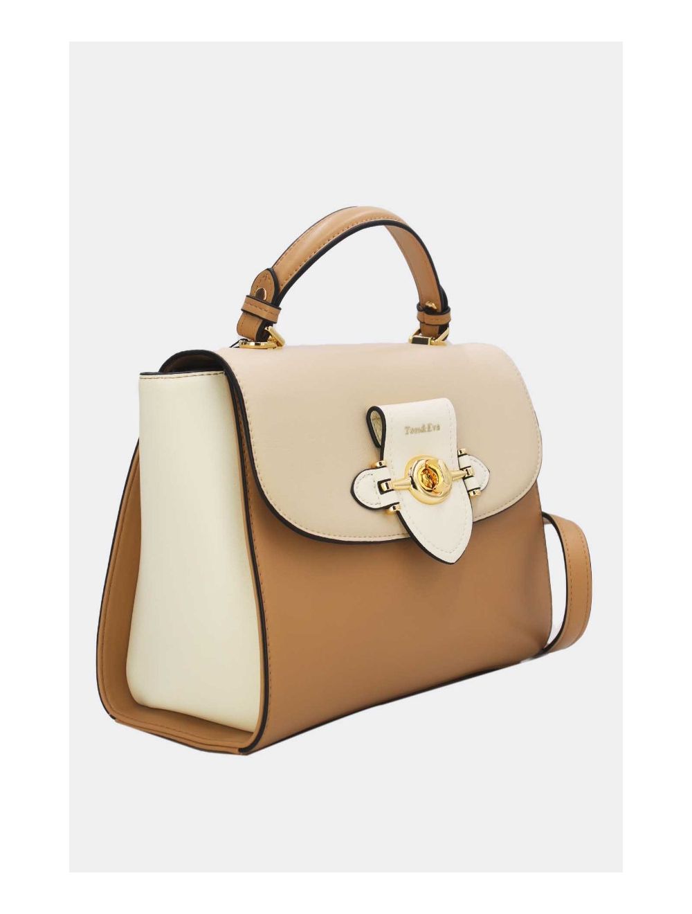 Tom&eva Sac à Main Élégant Tricolors RÉASSORT-24B-5895-Khaki