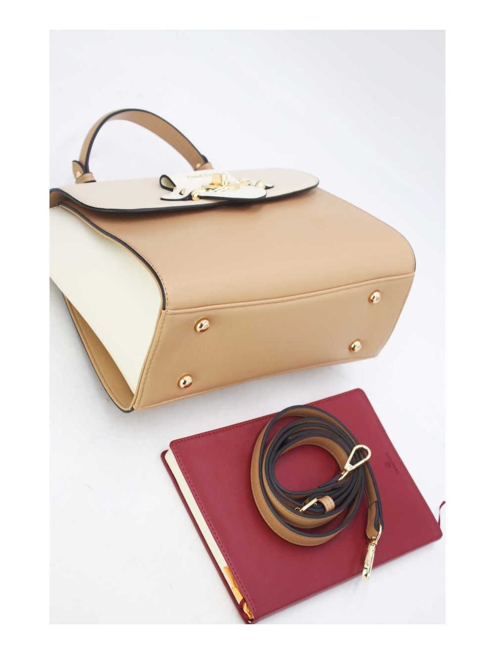 Tom&eva Sac à Main Élégant Tricolors RÉASSORT-24B-5895-Khaki