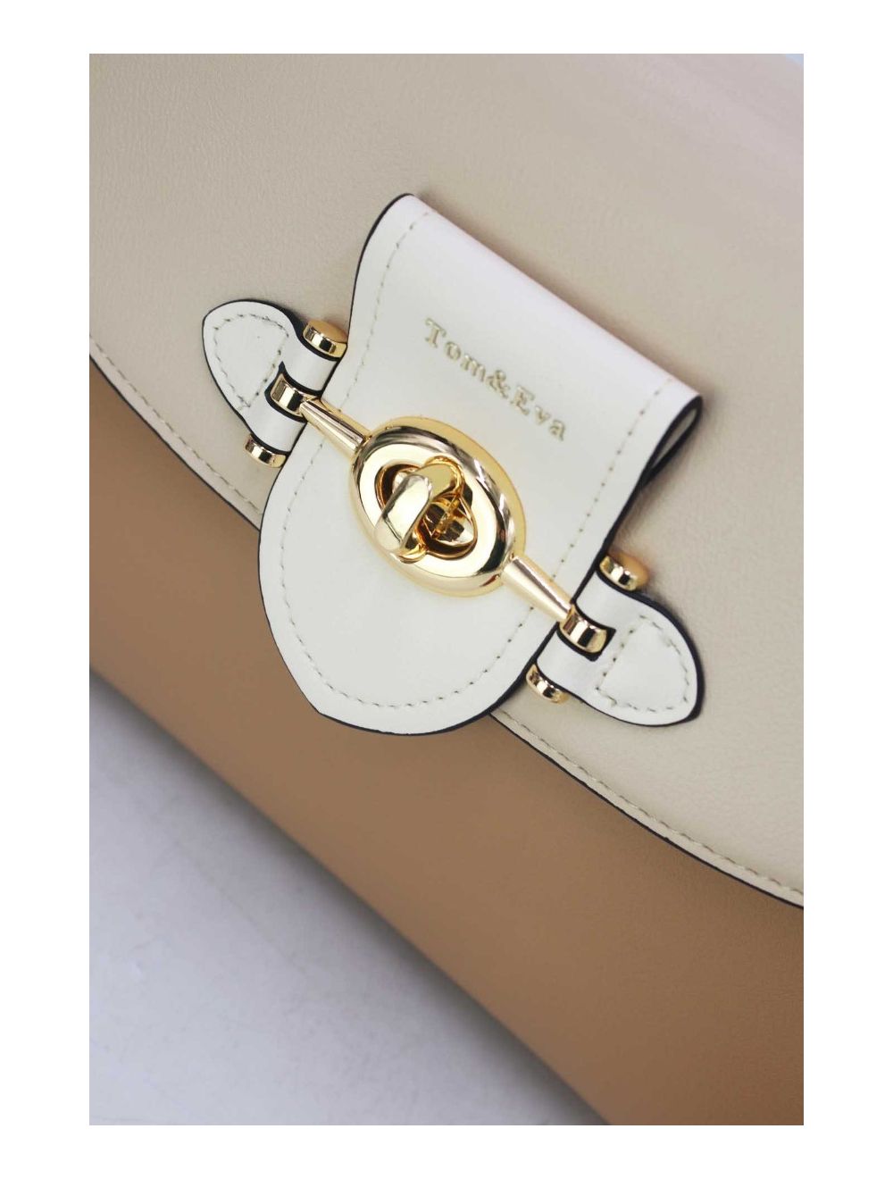 tom&eva Sac à Main Élégant Tricolors RÉASSORT-24B-5895-Khaki