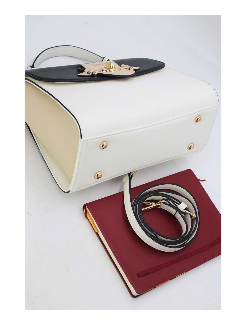 Tom&eva Sac à Main Élégant Tricolors RÉASSORT-24B-5895-White