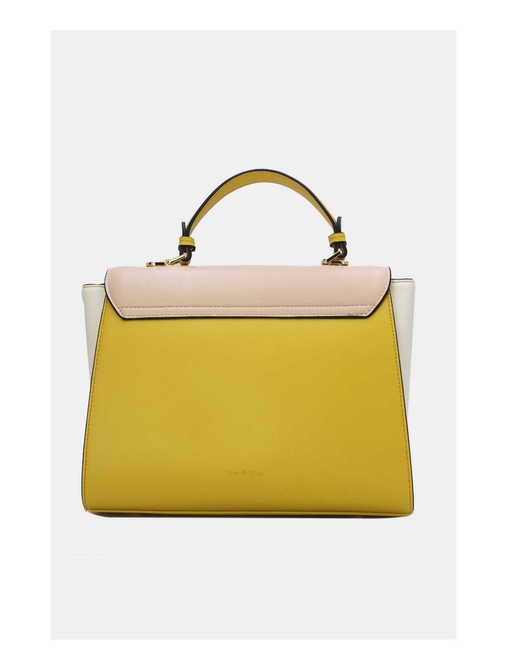 Tom&eva Sac à Main Élégant Tricolors RÉASSORT-24B-5895-Yellow