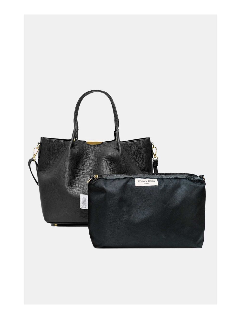 tom&eva Sac à Main En Cuir de Vachette Grainé 4141 SHANON-NOIR