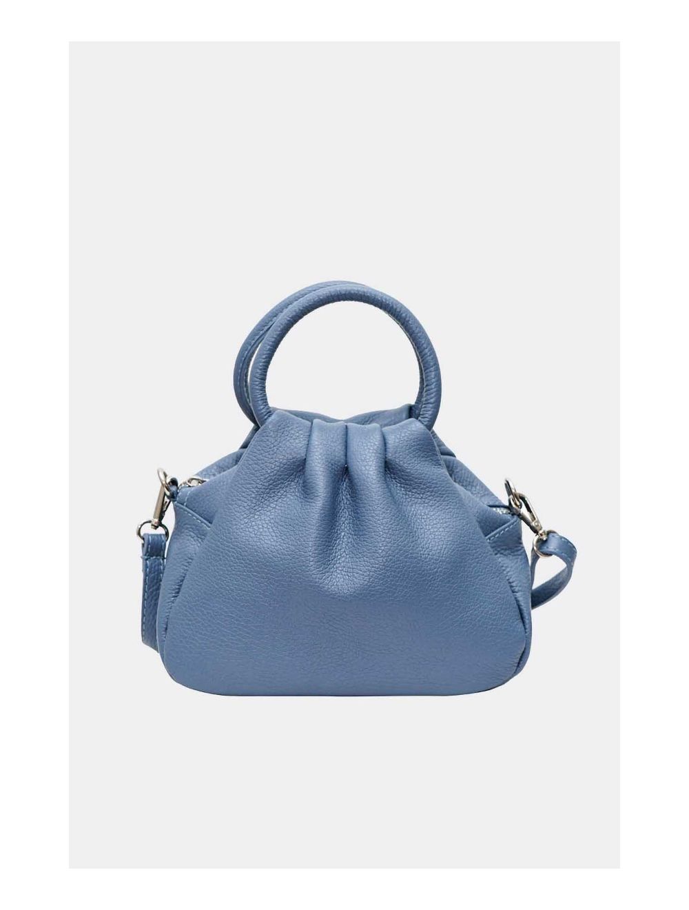 Tom&eva Sac à Main En Cuir De Vachette Grainée 4091 AYLA-Bleu