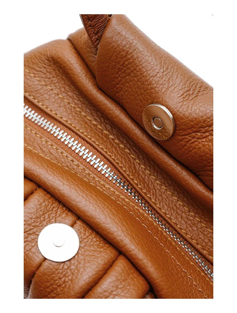 tom&eva Sac à Main En cuir de Vachette Grainée 4091 AYLA-Cognac