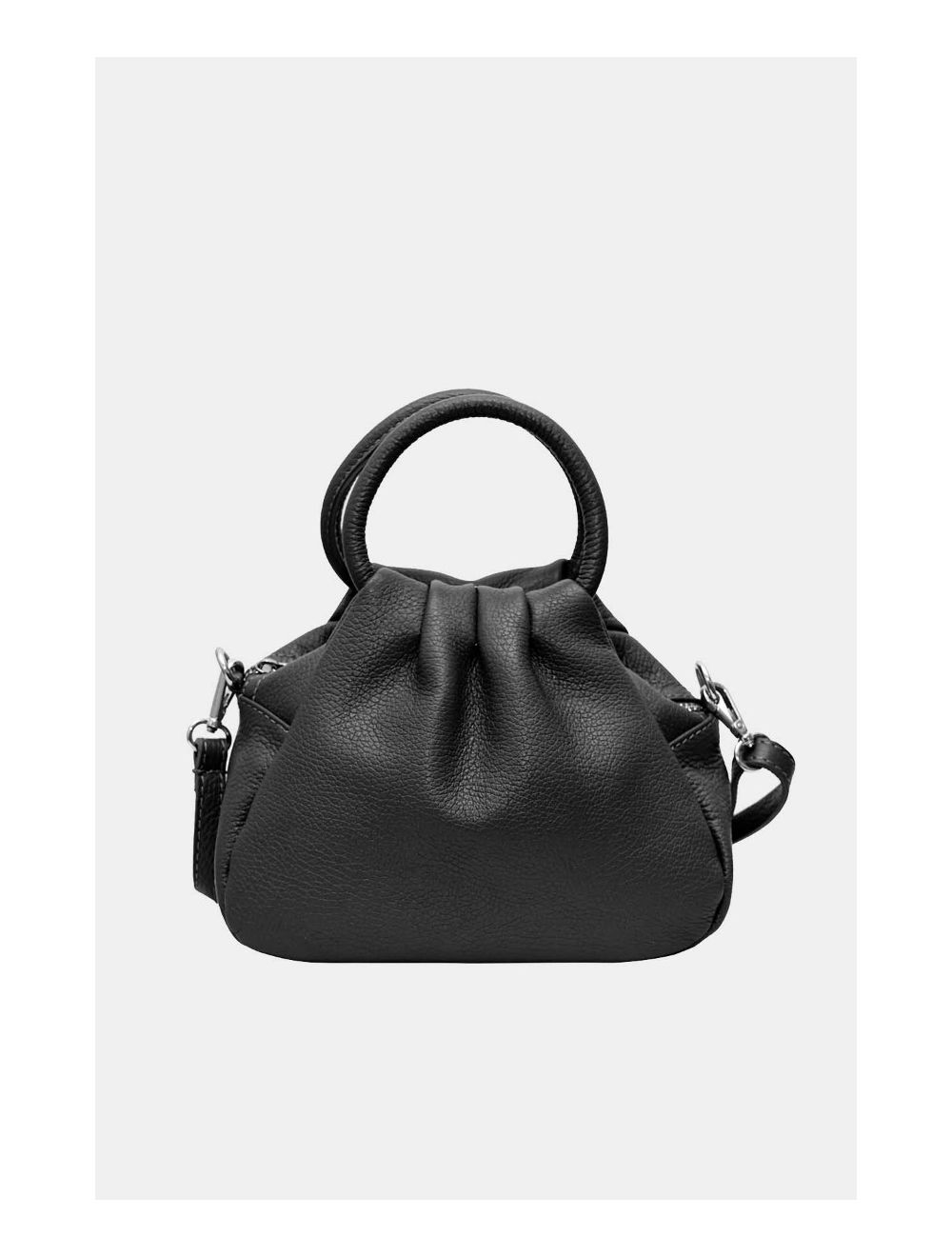 Tom&eva Sac à Main En Cuir De Vachette Grainée 4091 AYLA-Noir