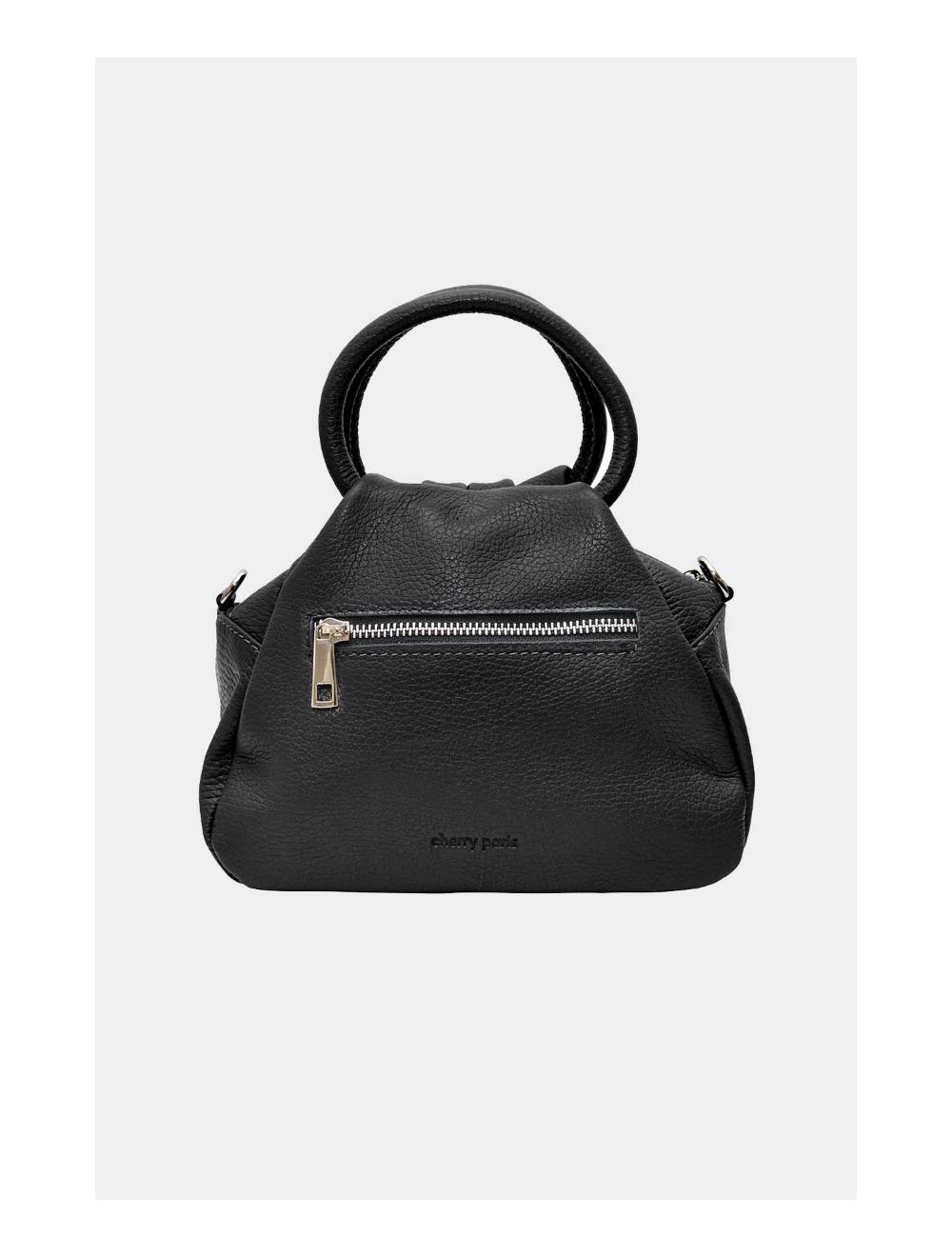 Tom&eva Sac à Main En Cuir De Vachette Grainée 4091 AYLA-Noir