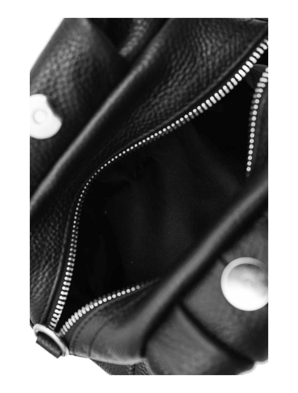 tom&eva Sac à Main En cuir de Vachette Grainée 4091 AYLA-Noir