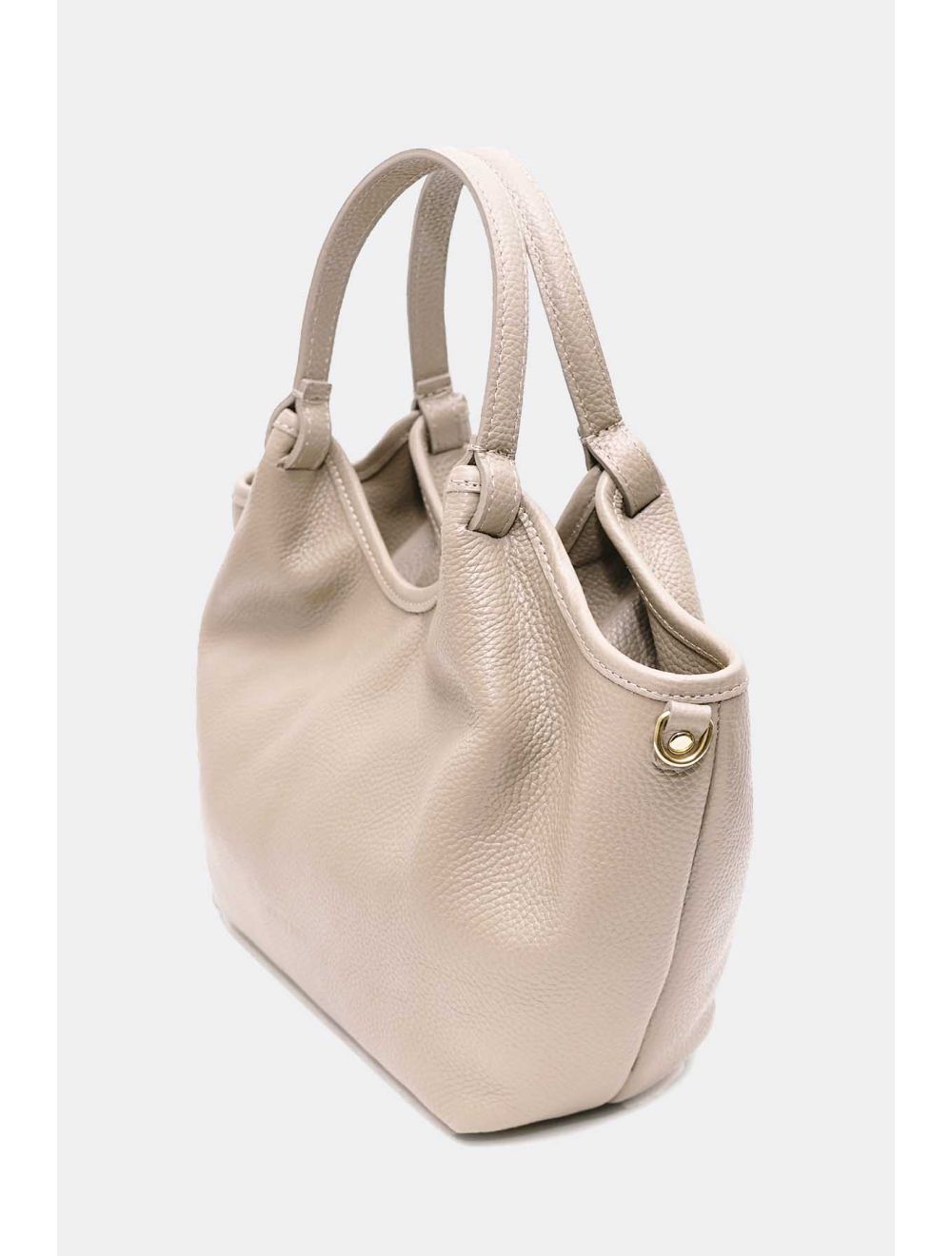Tom&eva Sac à Main En Cuir De Vachette Grainée 4142 ALLEY-Beige