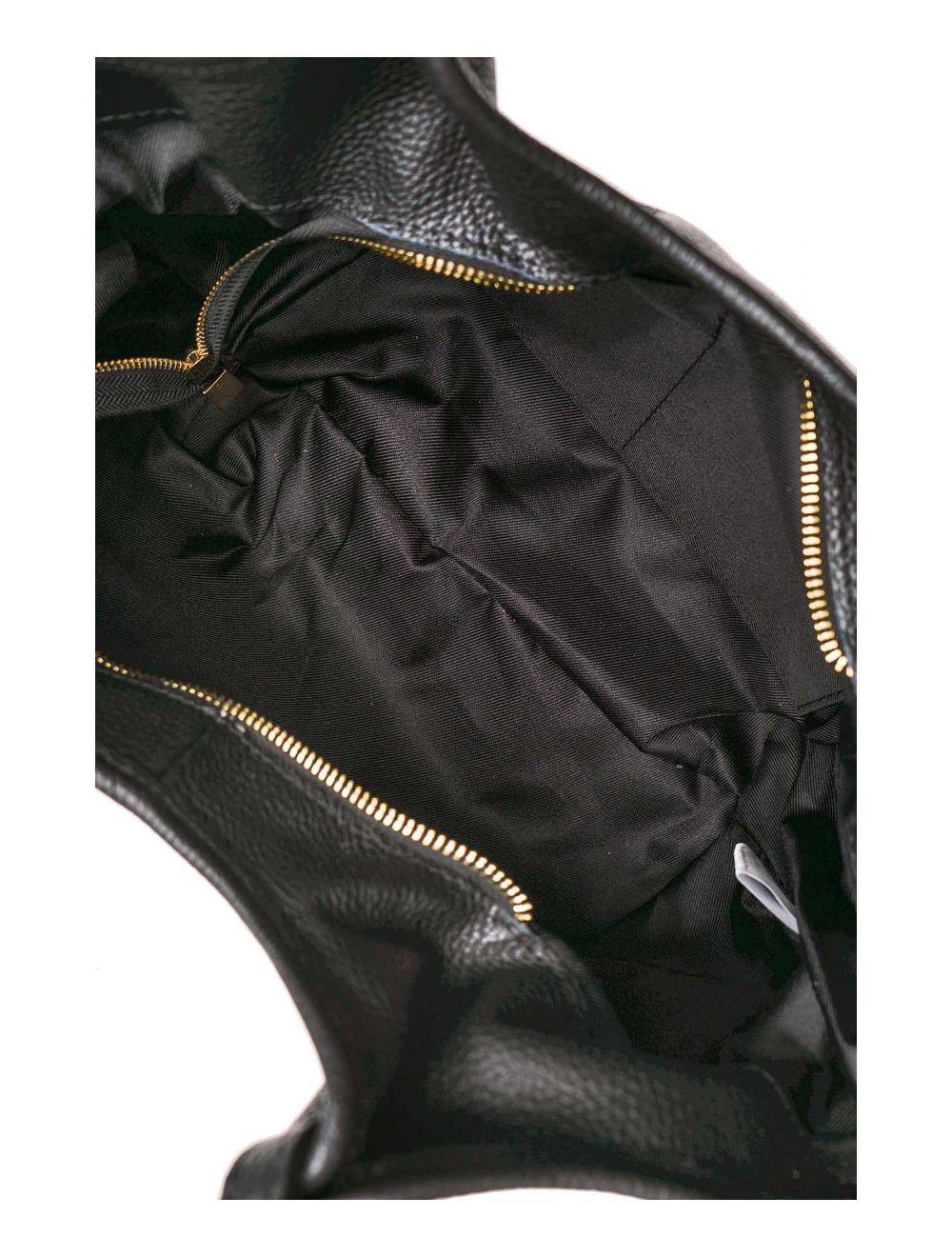 tom&eva Sac à Main En Cuir de Vachette Grainée 4142 ALLEY-Noir