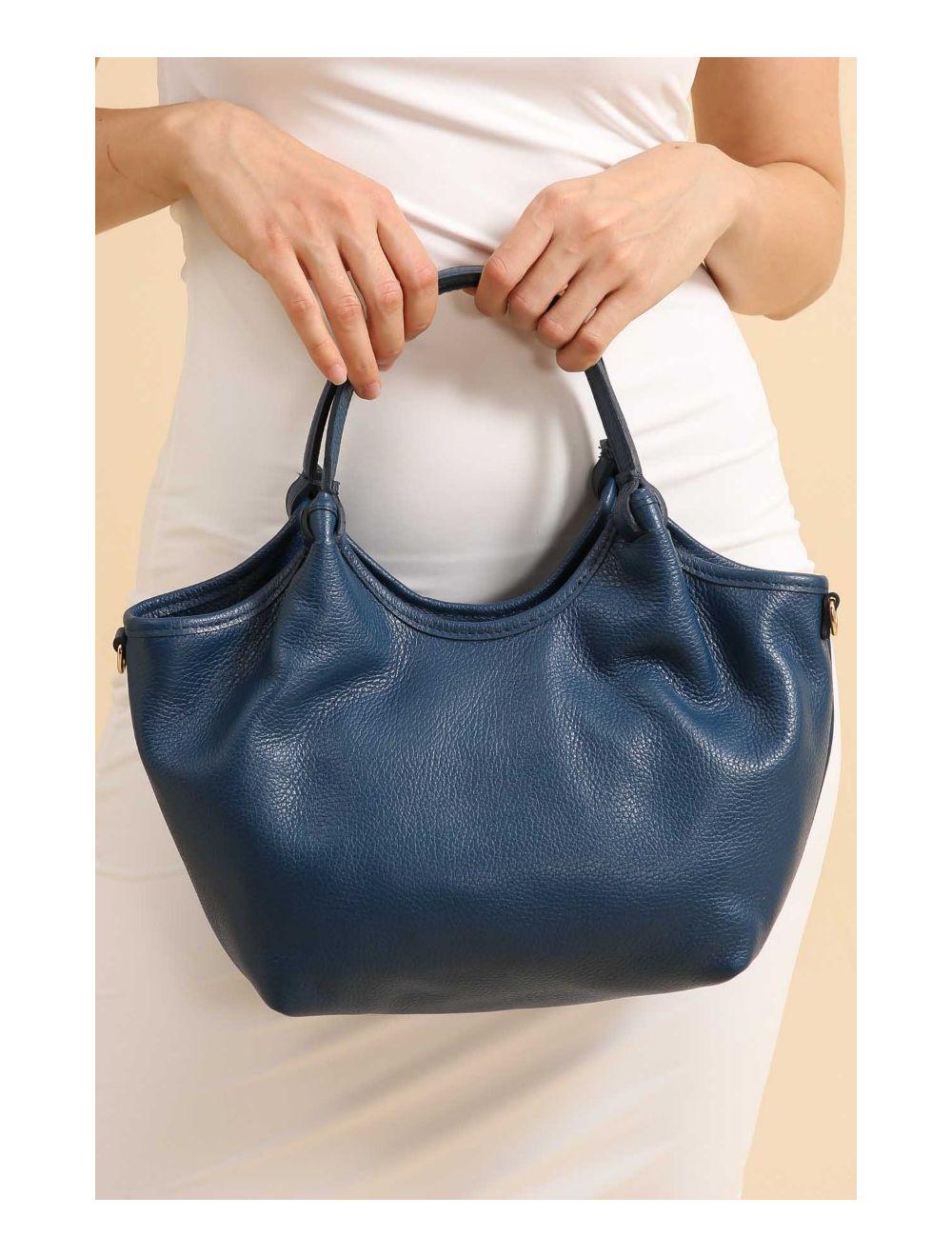 Tom&eva Sac à Main En Cuir De Vachette Grainée 4142 ALLEY-Petrole