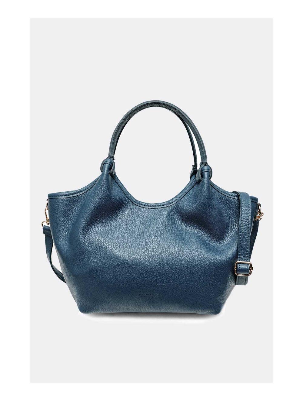 Tom&eva Sac à Main En Cuir De Vachette Grainée 4142 ALLEY-Petrole