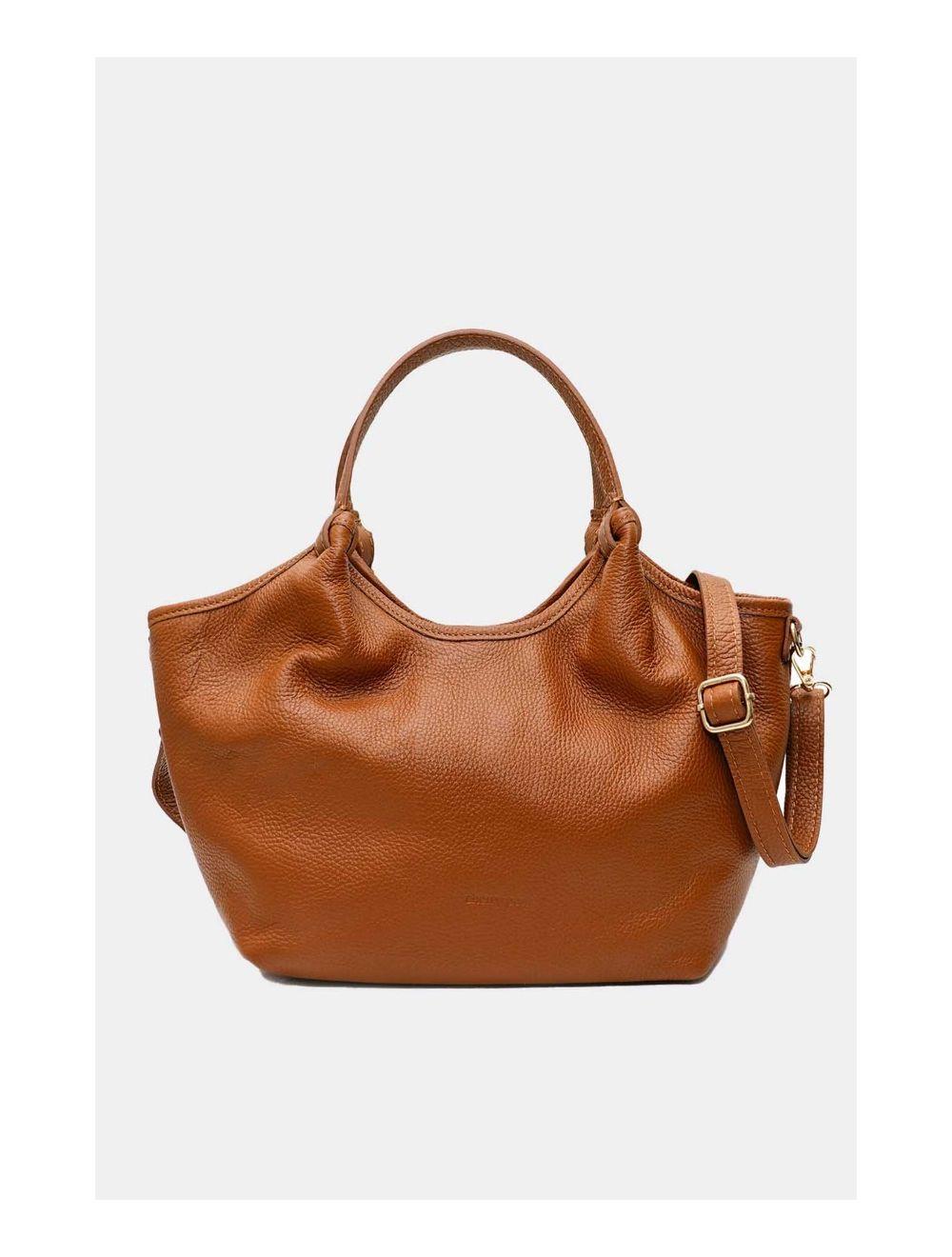 Tom&eva Sac à Main En Cuir De Vachette Grainée 4142 ALLEY-Cognac