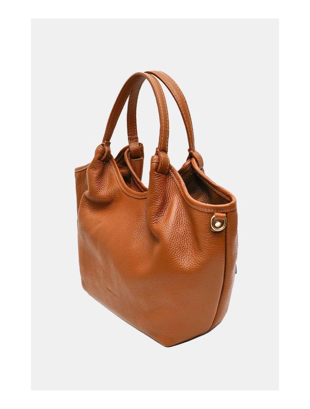 Tom&eva Sac à Main En Cuir De Vachette Grainée 4142 ALLEY-Cognac