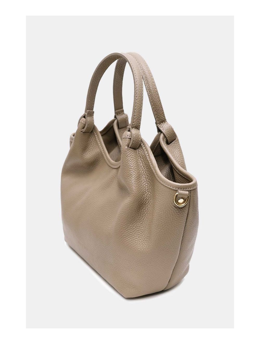 Tom&eva Sac à Main En Cuir De Vachette Grainée 4142 ALLEY-Taupe