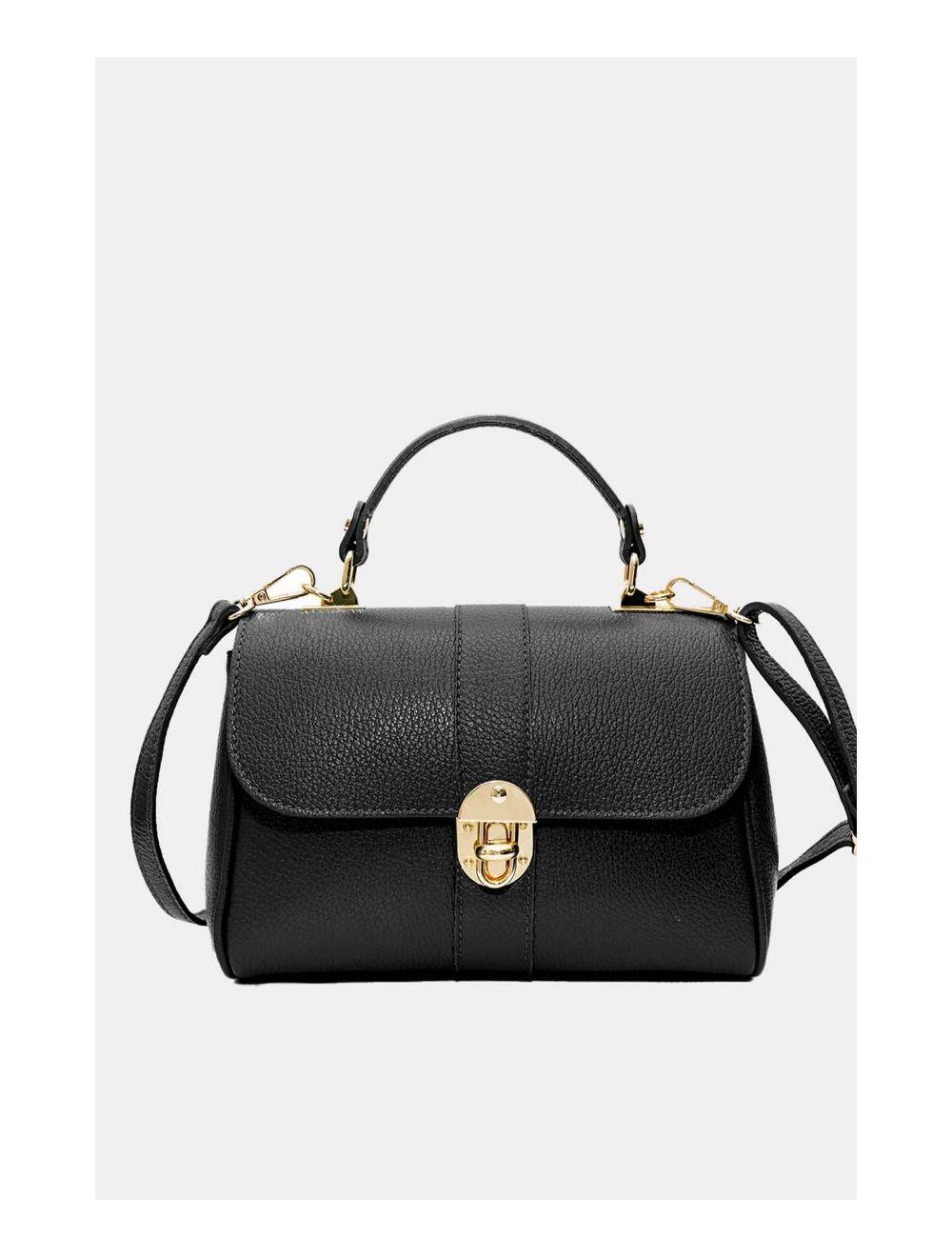 Tom&eva Sac à Main En Cuir Vachette Grainé 4140 MAELIE-NOIR