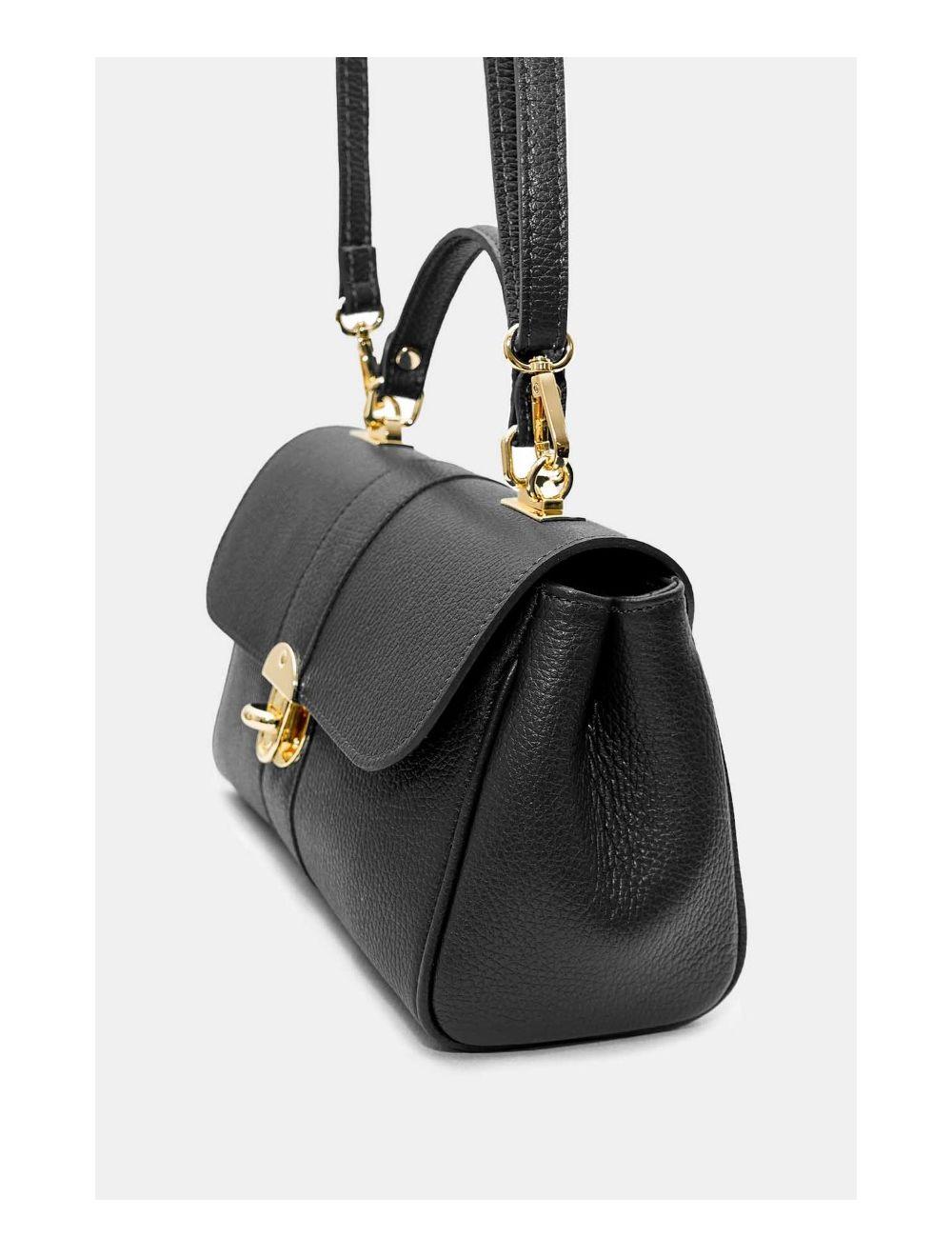 Tom&eva Sac à Main En Cuir Vachette Grainé 4140 MAELIE-NOIR