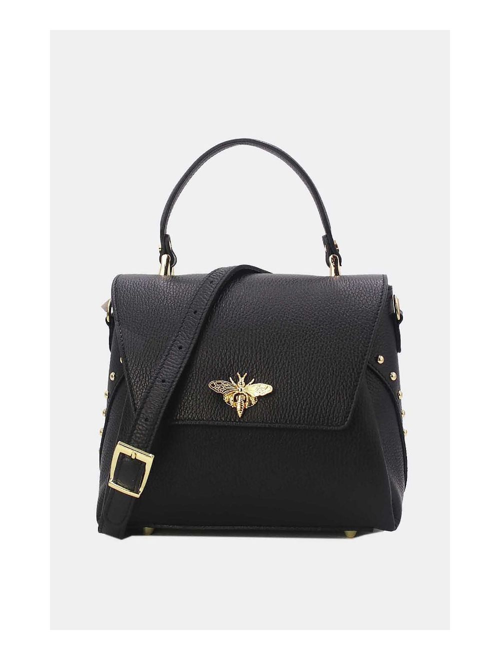 Tom&eva Sac à Main En Cuir Vachette Grainée 24C-913 MONDOB-Noir