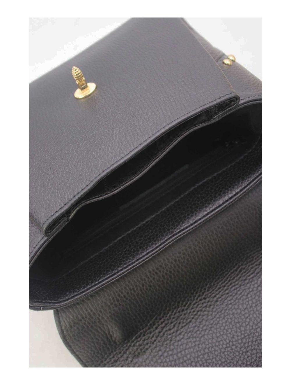 tom&eva Sac à Main En Cuir Vachette Grainée 24C-913 MONDOB-Noir