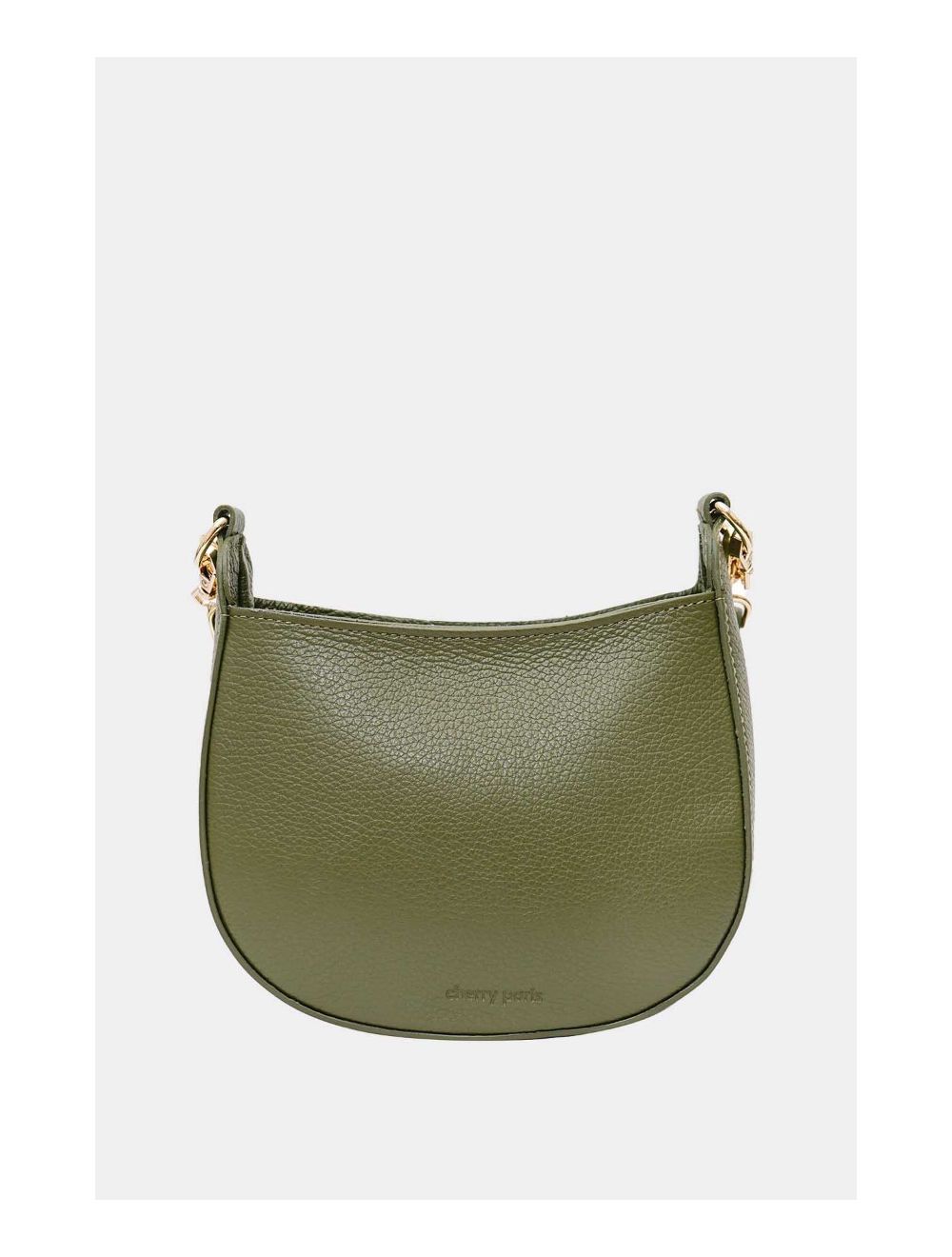 Tom&eva Sac à Main En Cuir Vachette Grainée Avec Poignée Perle Amovible 4079 JILL-Khaki