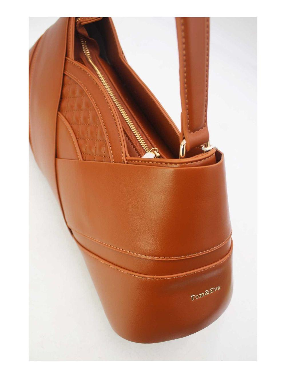 Tom&eva Sac à Main En Forme Triangle 24B-5987-Marron