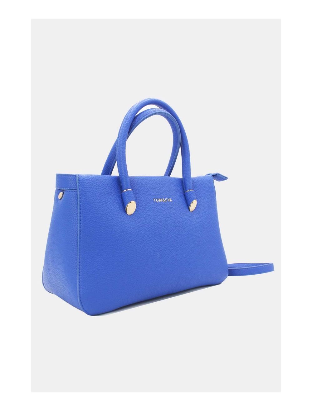 Tom&eva Sac à Main Épuré Effet Grainé 23B-5844-Bleu