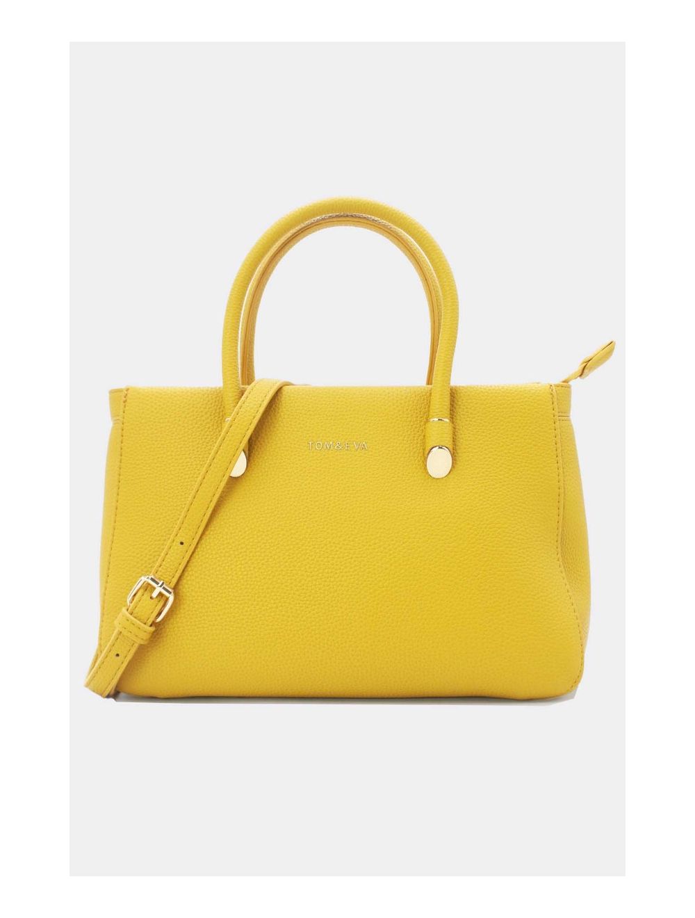 Tom&eva Sac à Main Épuré Effet Grainé 23B-5844-Jaune