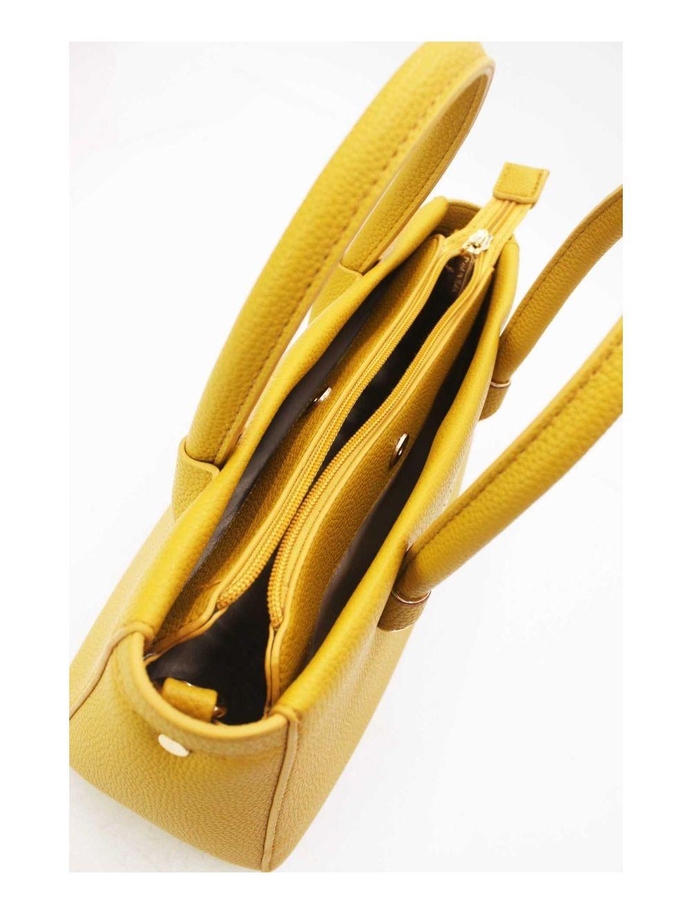 tom&eva Sac à Main Épuré Effet Grainé 23B-5844-Jaune