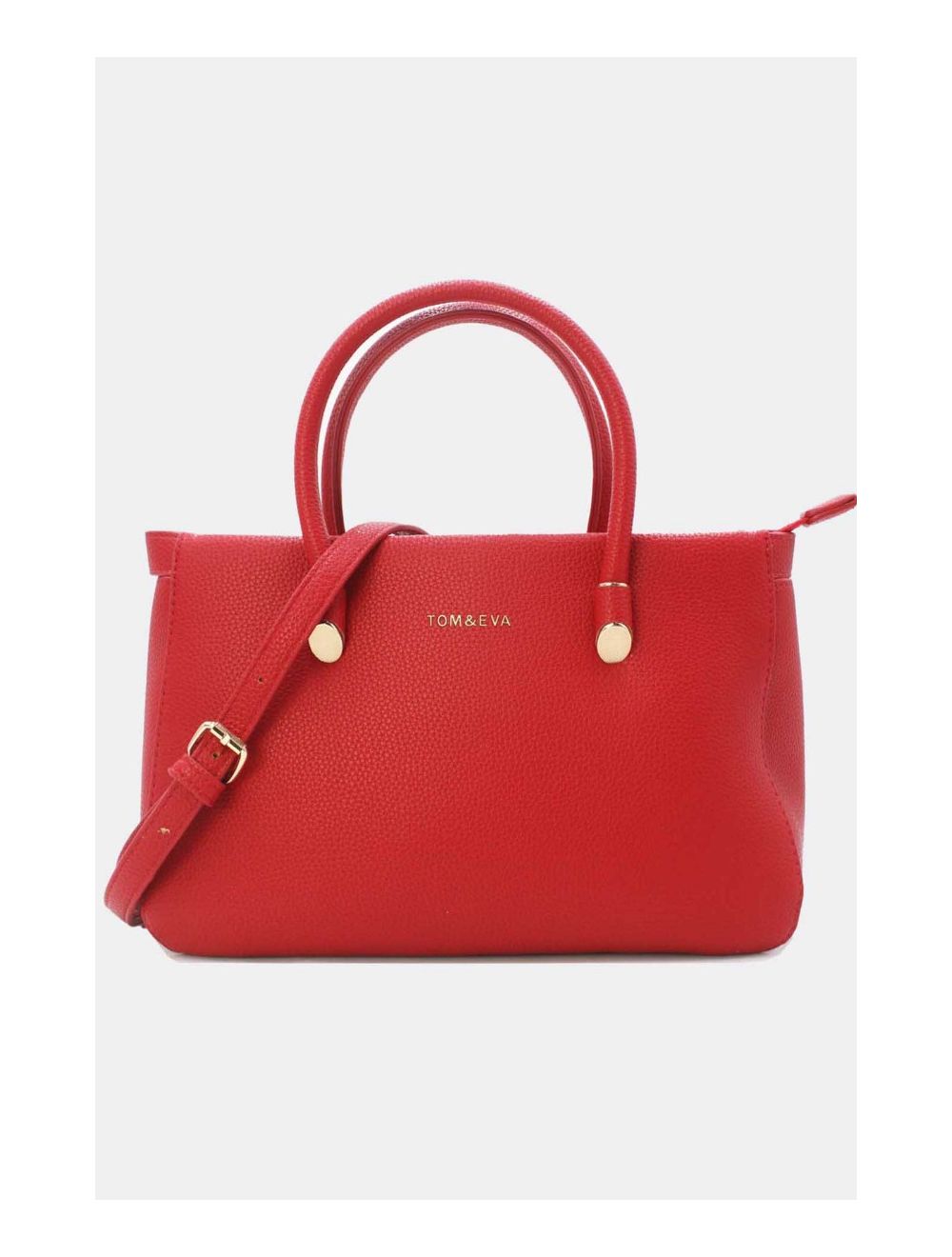 Tom&eva Sac à Main Épuré Effet Grainé 23B-5844-Rouge