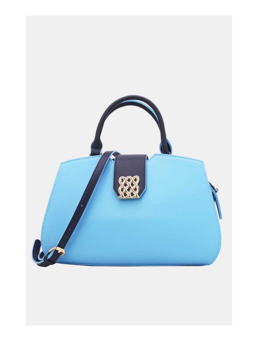 Tom&eva Sac à Main Femme à Languette 23B-5831-Blue/Navy