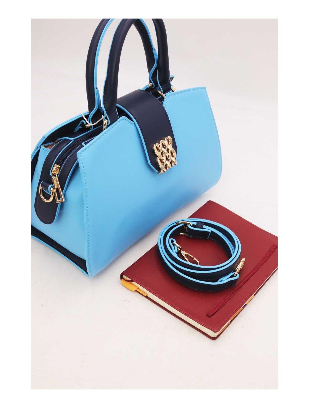 tom&eva Sac à Main Femme à Languette 23B-5831-Blue/Navy