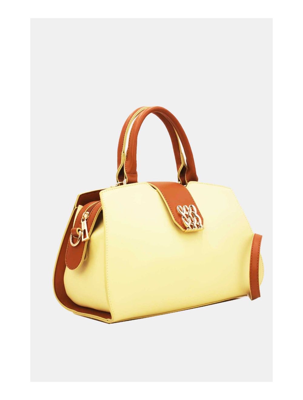 Tom&eva Sac à Main Femme à Languette 23B-5831-Yellow/Brown