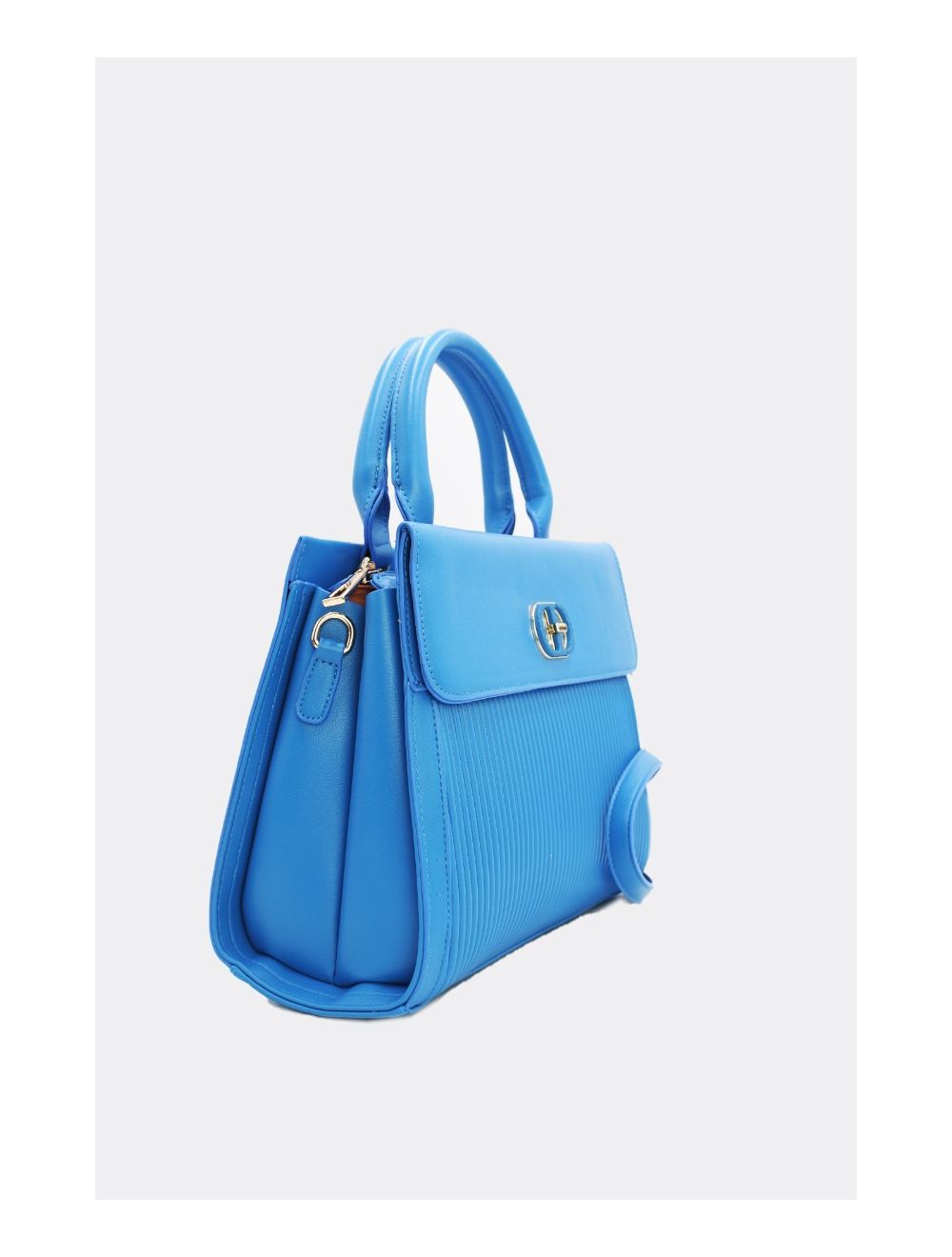 Tom&eva Sac à Main Femme à Rabat Plissé 22B-5637-L.Blue