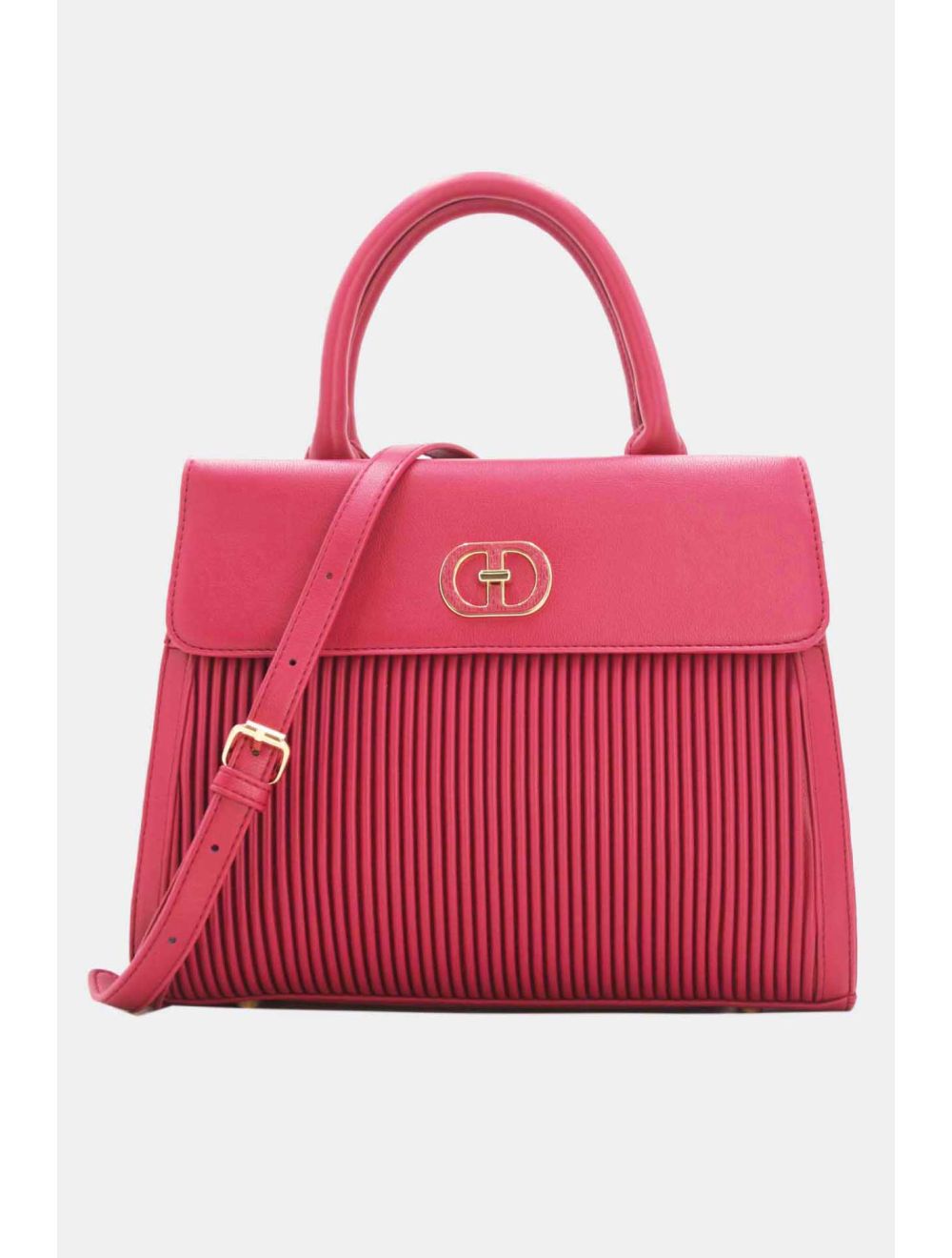 Tom&eva Sac à Main Femme à Rabat Plissé 22B-5637-Rose