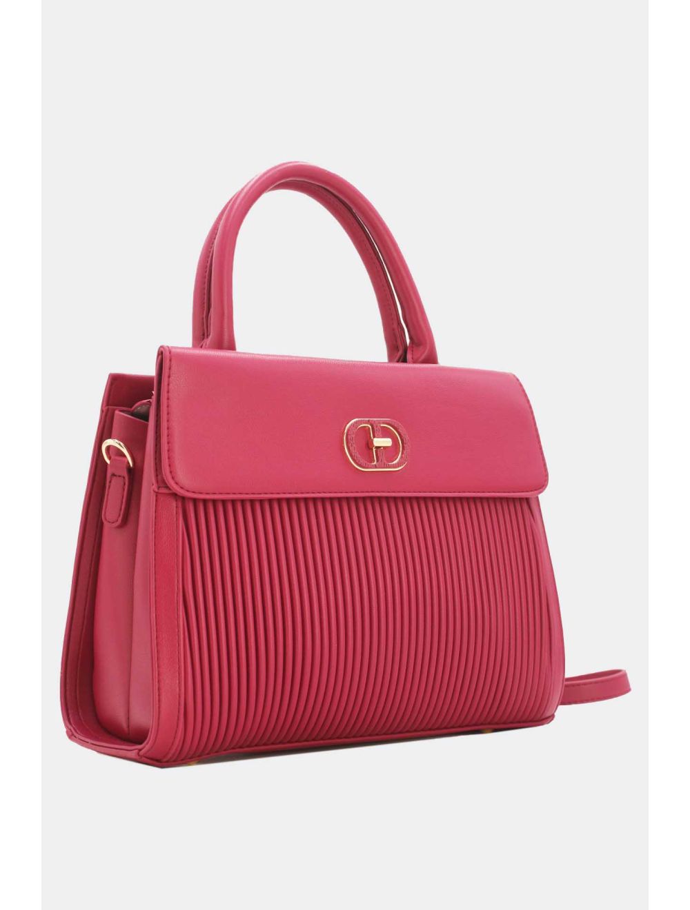 Tom&eva Sac à Main Femme à Rabat Plissé 22B-5637-Rose