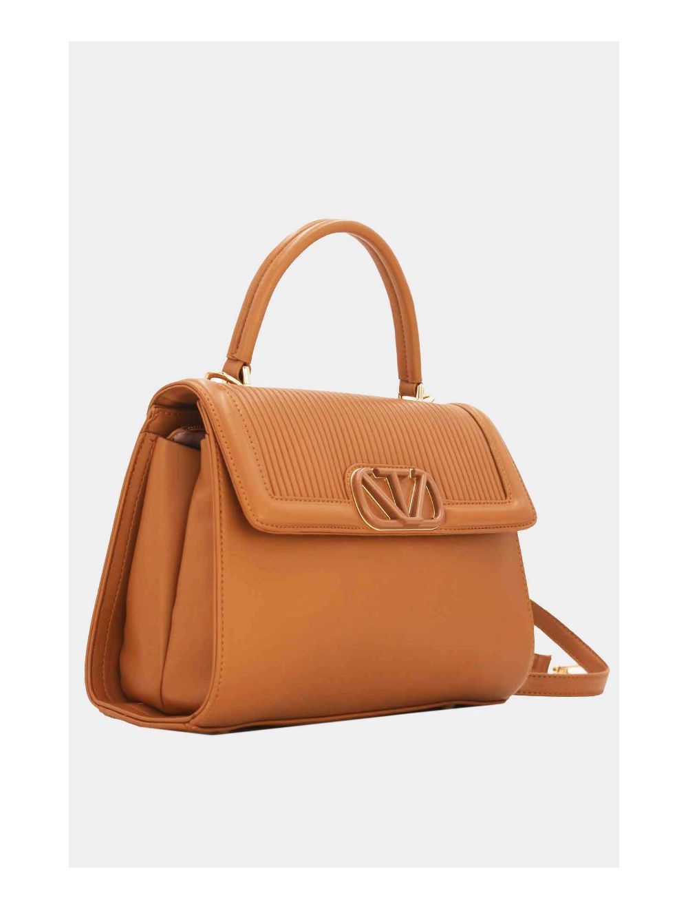 Tom&eva Sac à Main Femme à Rabat Plissé Multi Compartiments 23B-5728-Marron