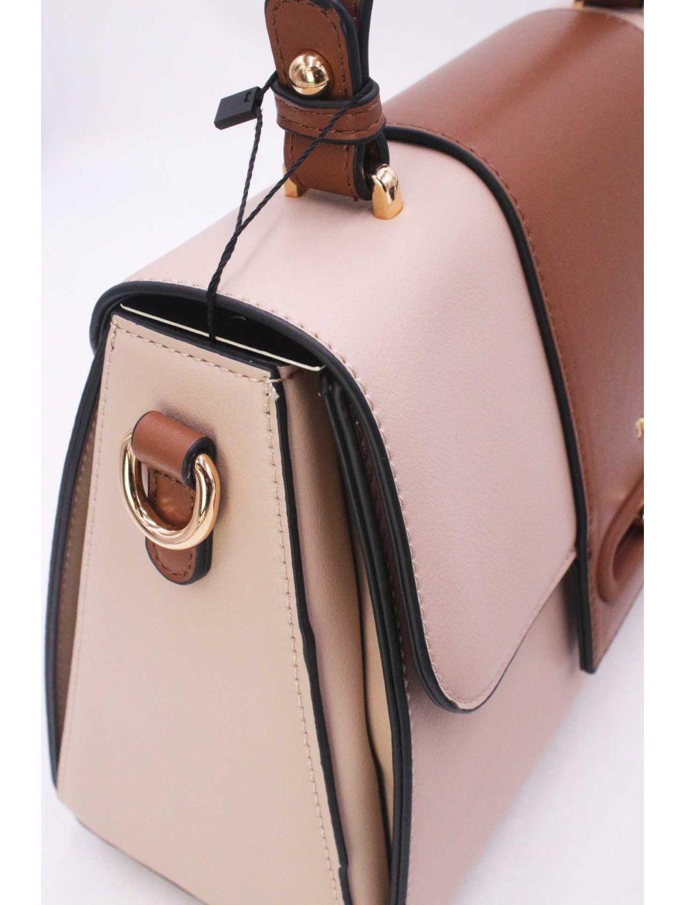 tom&eva Sac à Main Femme Avec Languette 24B-5900-Abricot/Coffee