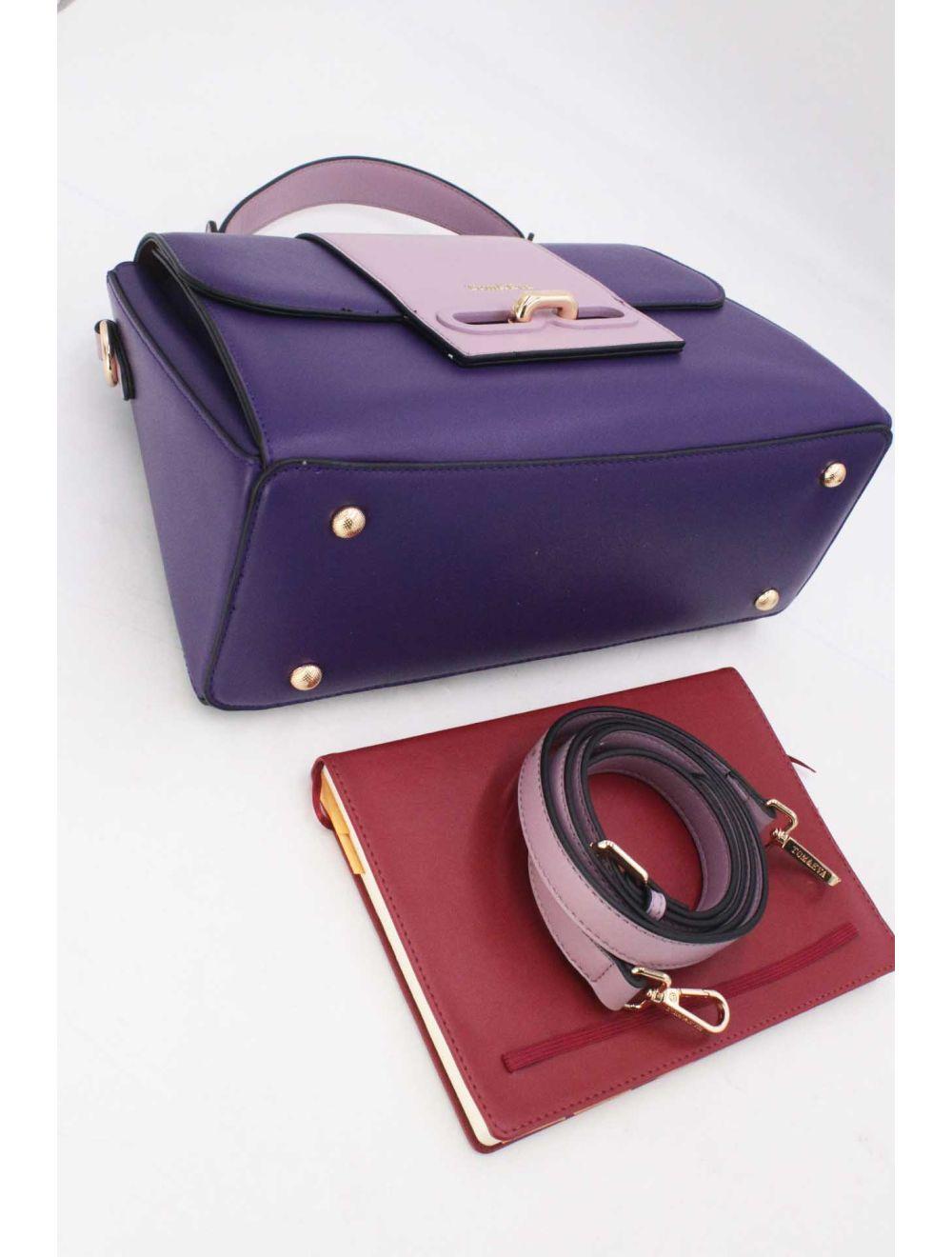 Tom&eva Sac à Main Femme Avec Languette 24B-5900-D.purple/L.purple/PU