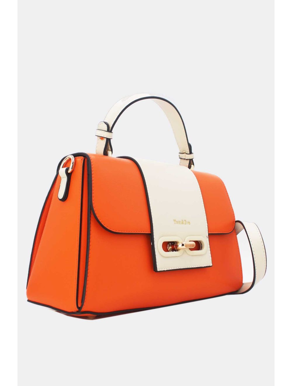 Tom&eva Sac à Main Femme Avec Languette 24B-5900-Orange/White