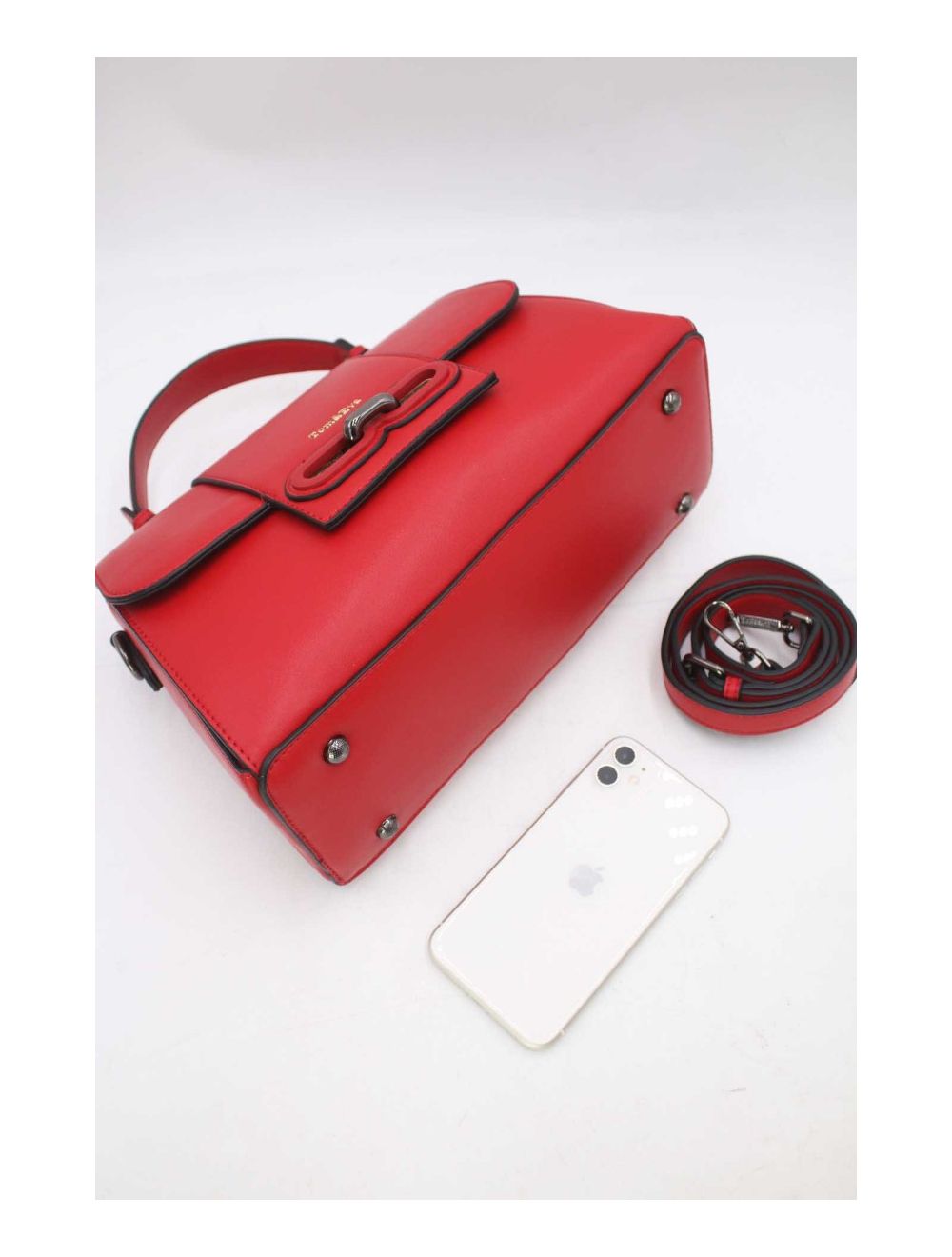 tom&eva Sac à Main Femme Avec Languette 24B-5900-Rouge