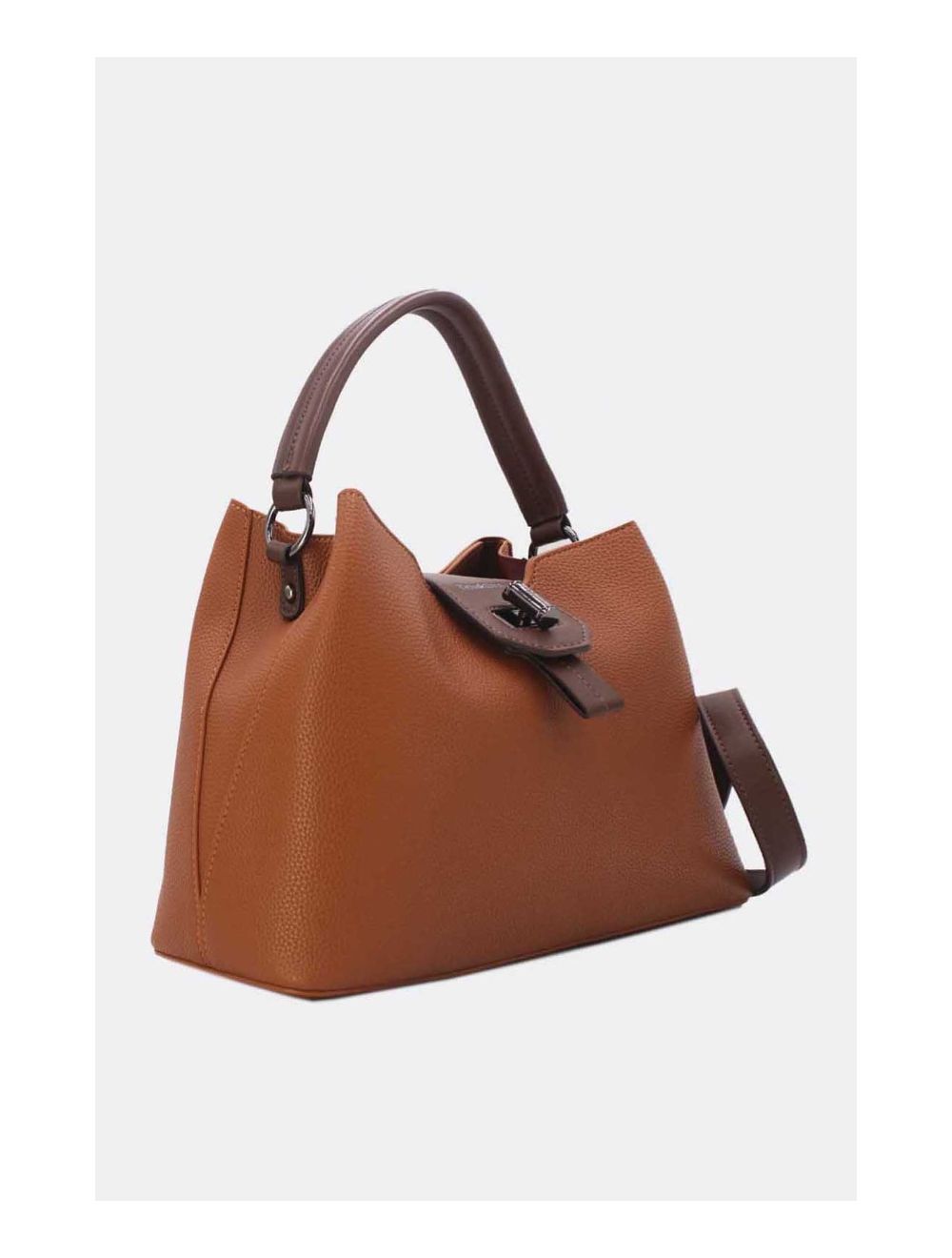 tom&eva Sac à Main Femme Avec Languette 24B-6118-Brown/Coffee