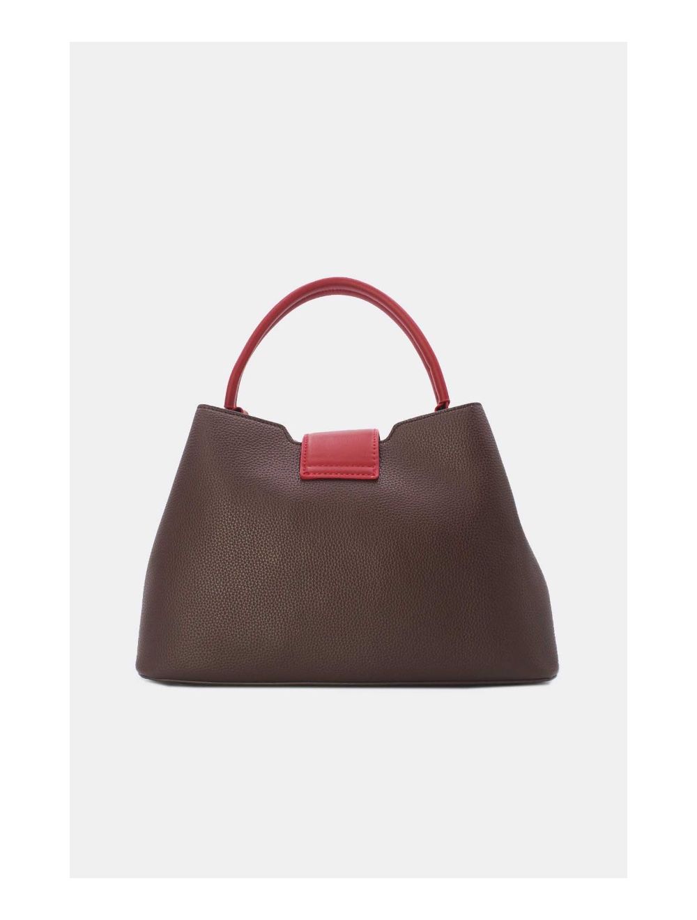 Tom&eva Sac à Main Femme Avec Languette 24B-6118-Coffee/Burgundy