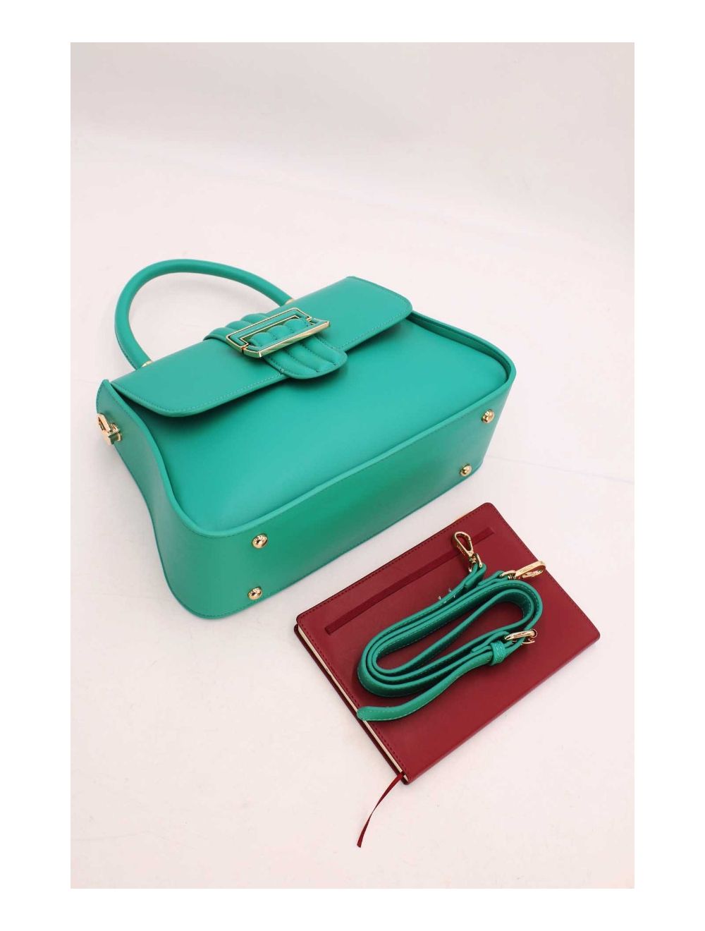 tom&eva Sac à Main Femme Avec Languette 6939-L.Green