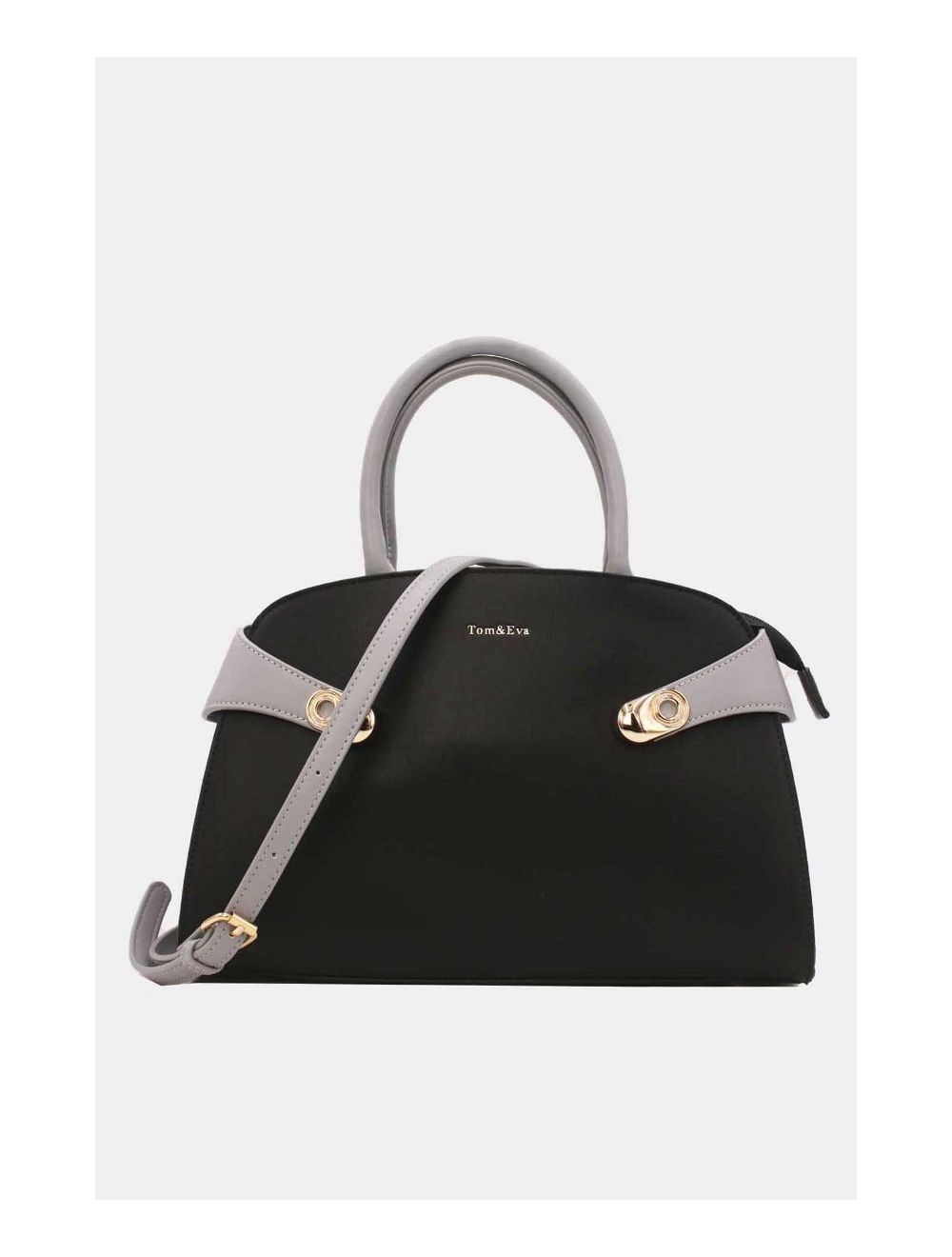 Tom&eva Sac à Main Femme Bicolore 23B-5829-Black/Grey